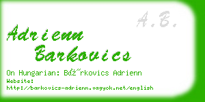 adrienn barkovics business card